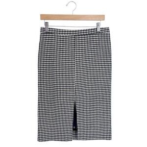 Draper James Size 6 Pencil Skirt Womens Houndstooth Light Academia Old Money